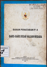 Bahan Penataran P-4 Garis-garis Besar Haluan Negara