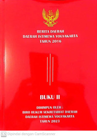 Berita daerah daerah istimewa yogyakarta tahun 2016 buku ii