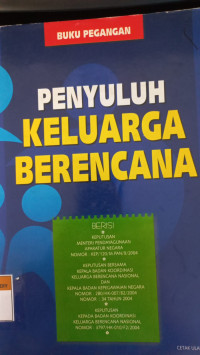 Buku pegangan : penyuluhan keluarga berencana