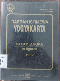 Daerah Istimewa Yogyakarta Dalam Angka (In Figures) 1992