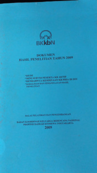 Dokumen hasil penelitian tahun 2009