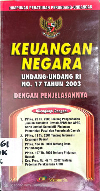 Image of keuangan negara undang-undang RI No. 17 tahun 2003