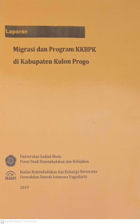 Migrasi dan program kkbpk di kabupaten kulon progo
