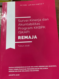 Survey Kinerja dan Akuntabilitas Program KKBPK (SKAP) Remaja