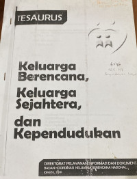 Tesaurus Keluarga Berencana, Keluarga Sejahtera, dan Kependudukan